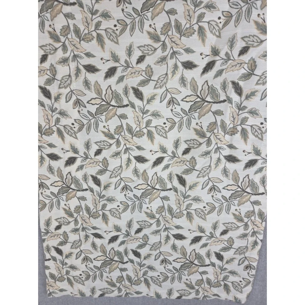 Waverly Valance Cottage Green Leaf Rod Pocket Curtain 15x52 Earth Nature Country
